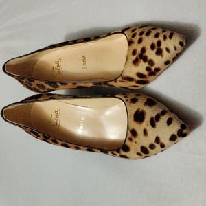 NWOT Christian Louboutin Pony hair Animal Print Pump's